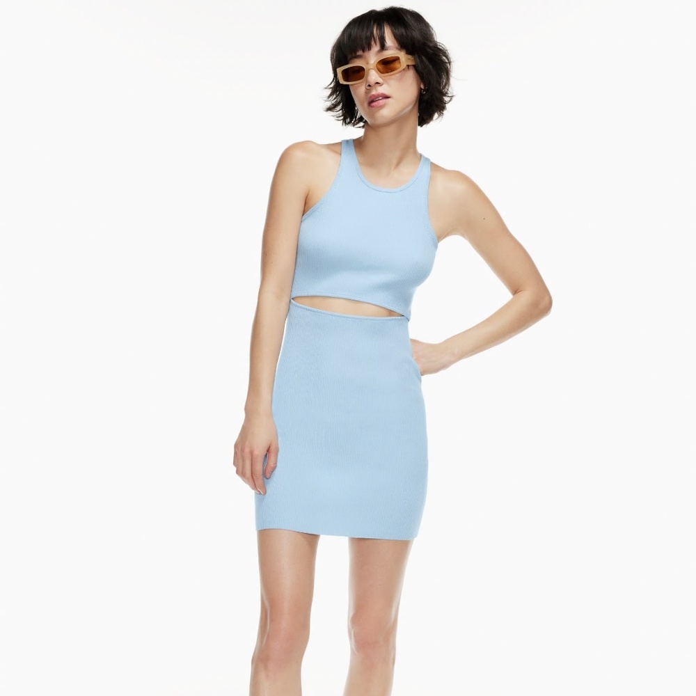 Wilfred Free Cut-out Knit Mini Dress